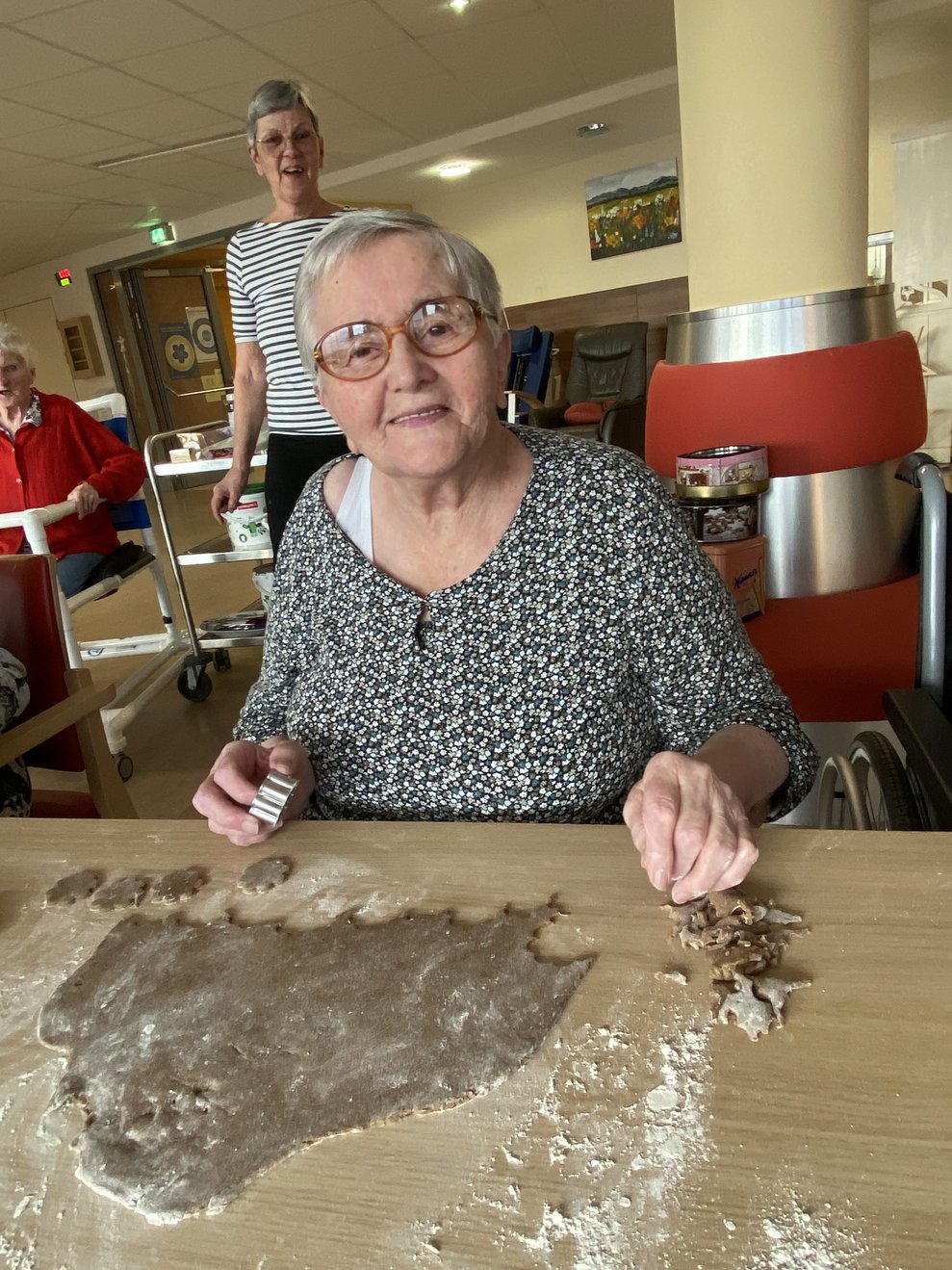 Der Lebkuchen wird nach dem Backen...