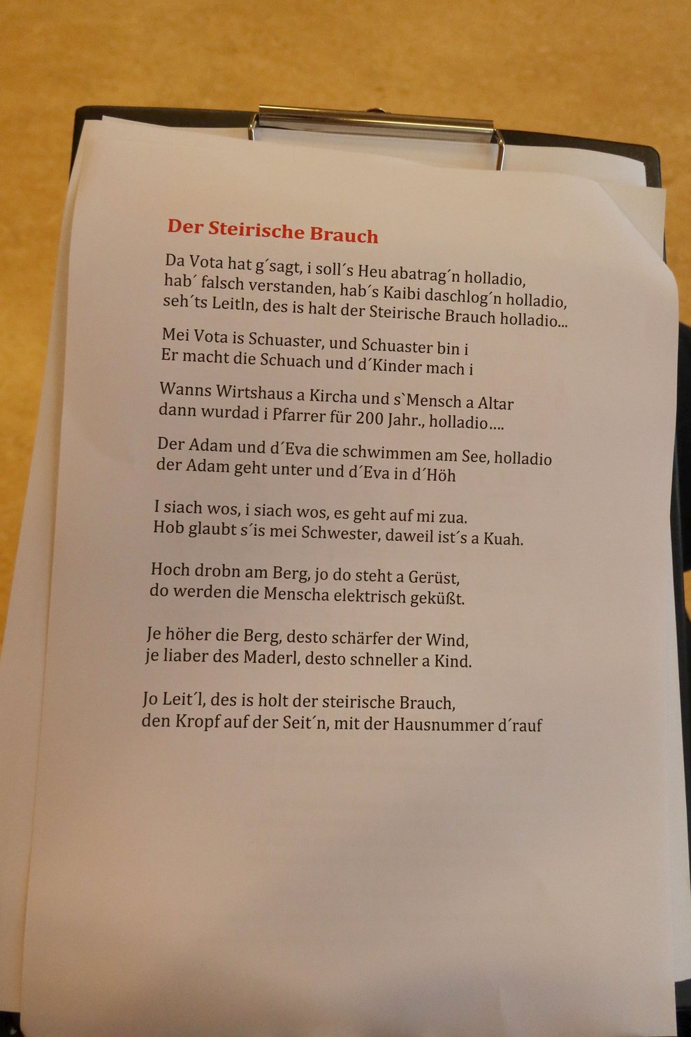 Liedertexte