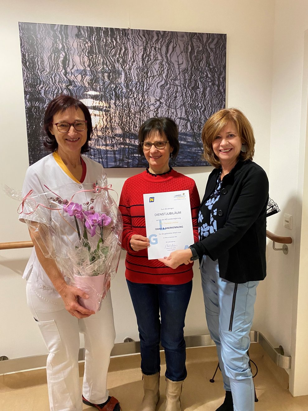 Wir gratulieren DGKP Theresia Lindner zum 40jährigen Dienstjubiläum.