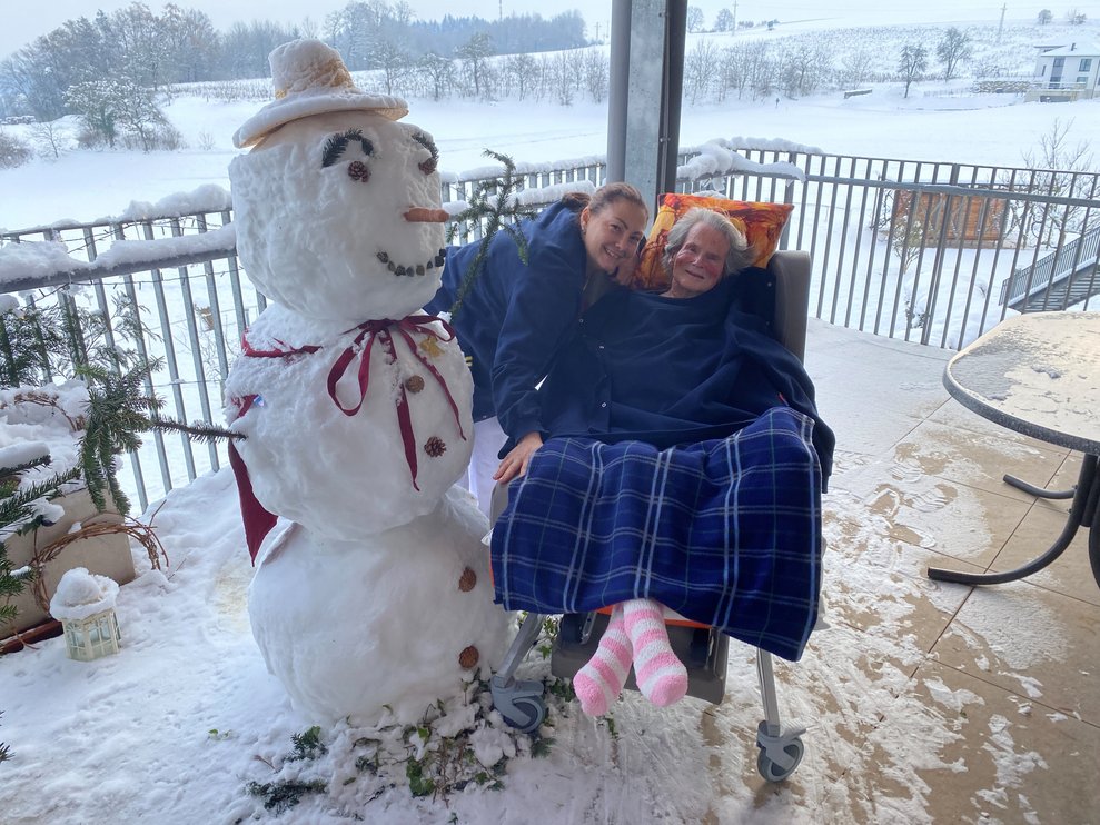 Kurzer Besuch vom Schneemann