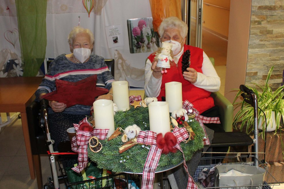 Freude mit dem Adventkranz