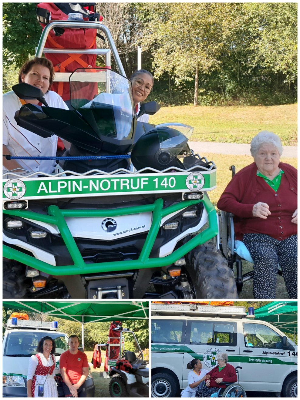 Das neue Quad wird bestaunt und getestet.
