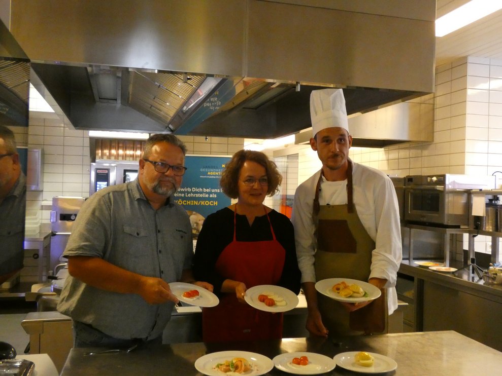 LR Teschl-Hofmeister mit Thomas Hauk und Dir. Strozer