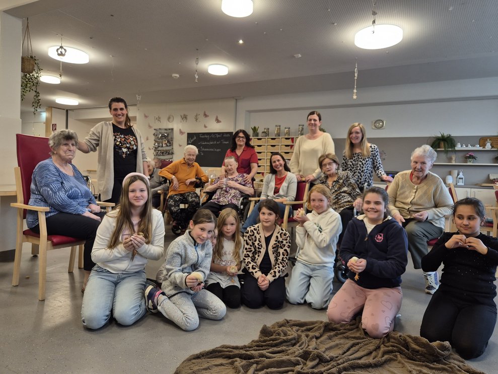 Gruppenfoto mit Küken.