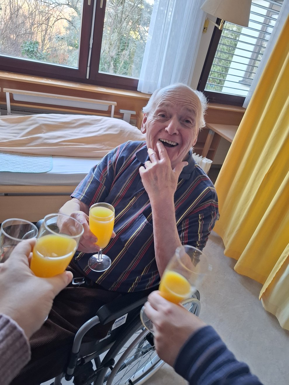 Die Bewohnerinnen und Bewohner freuten sich über den Besuch und so kamen wir auch ins Gespräch. 