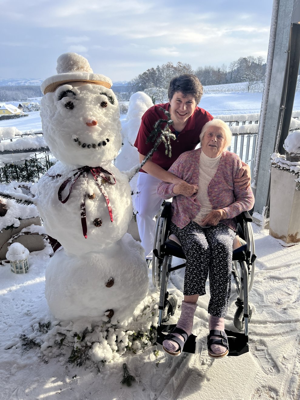 Kurzer Besuch vom Schneemann