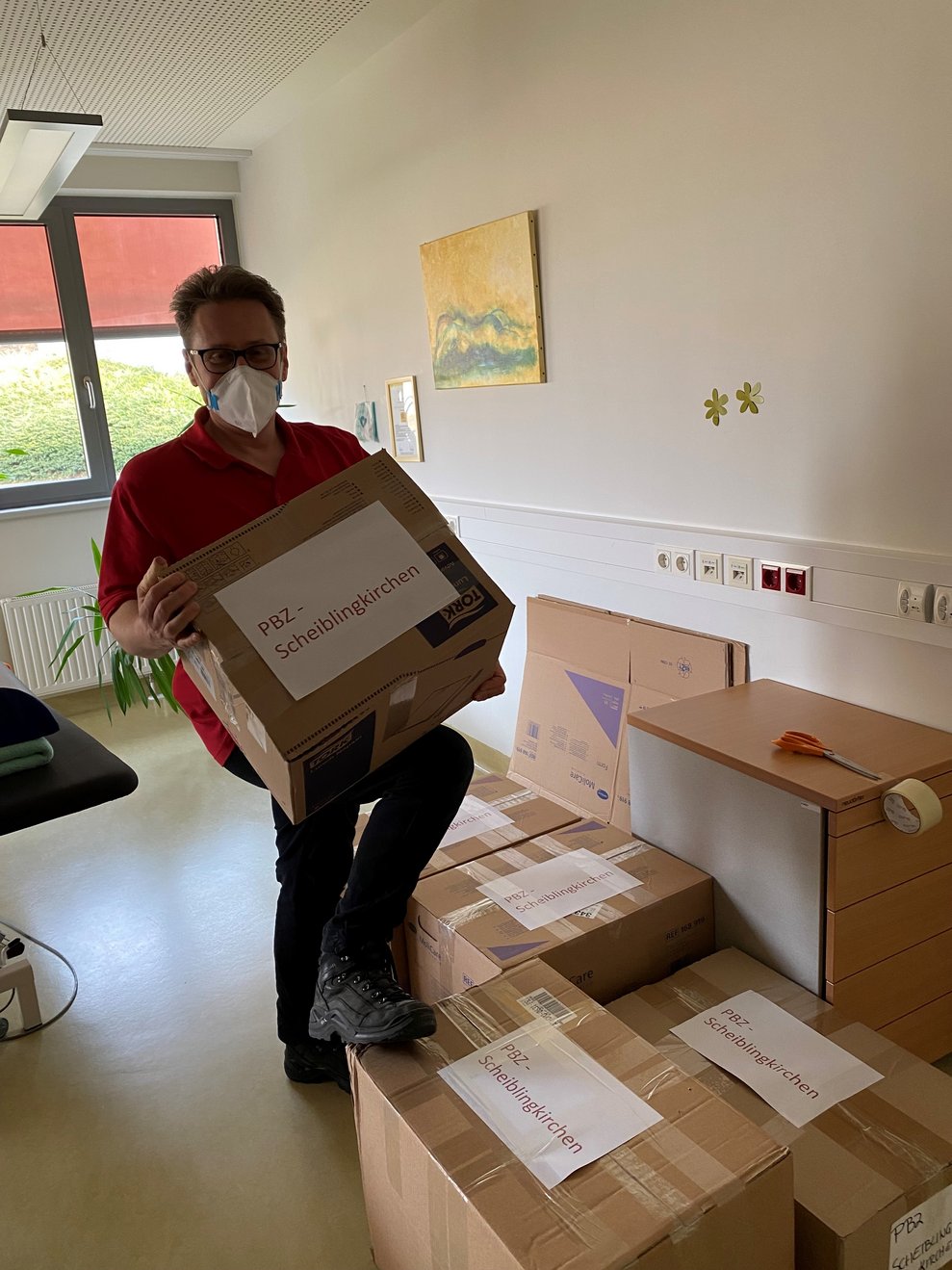 ... und von unseren Haustechnikern zur Sammelstelle gebracht.