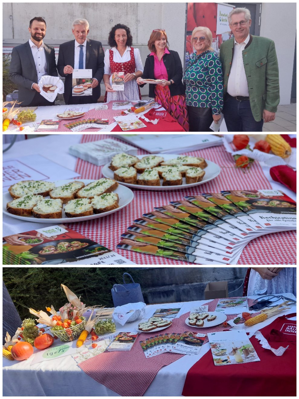Die Seminarbäuerinnen, angeführt von Frau Vizebgm. Waltraud Ungersböck, betreiben heute einen Stand bei uns. 