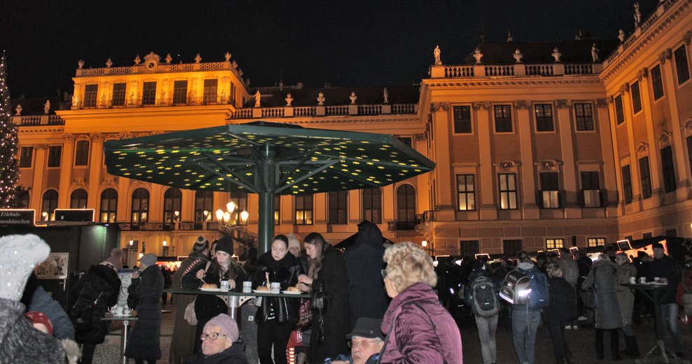 Am Christkindlmarkt Schönbrunn