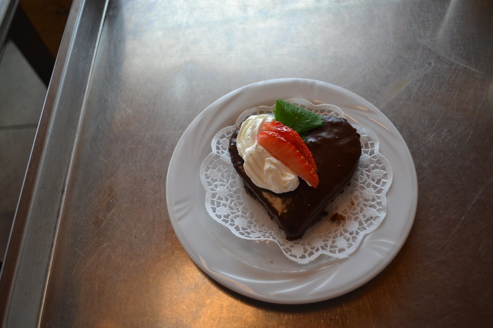 ein Kuchen in Herzform