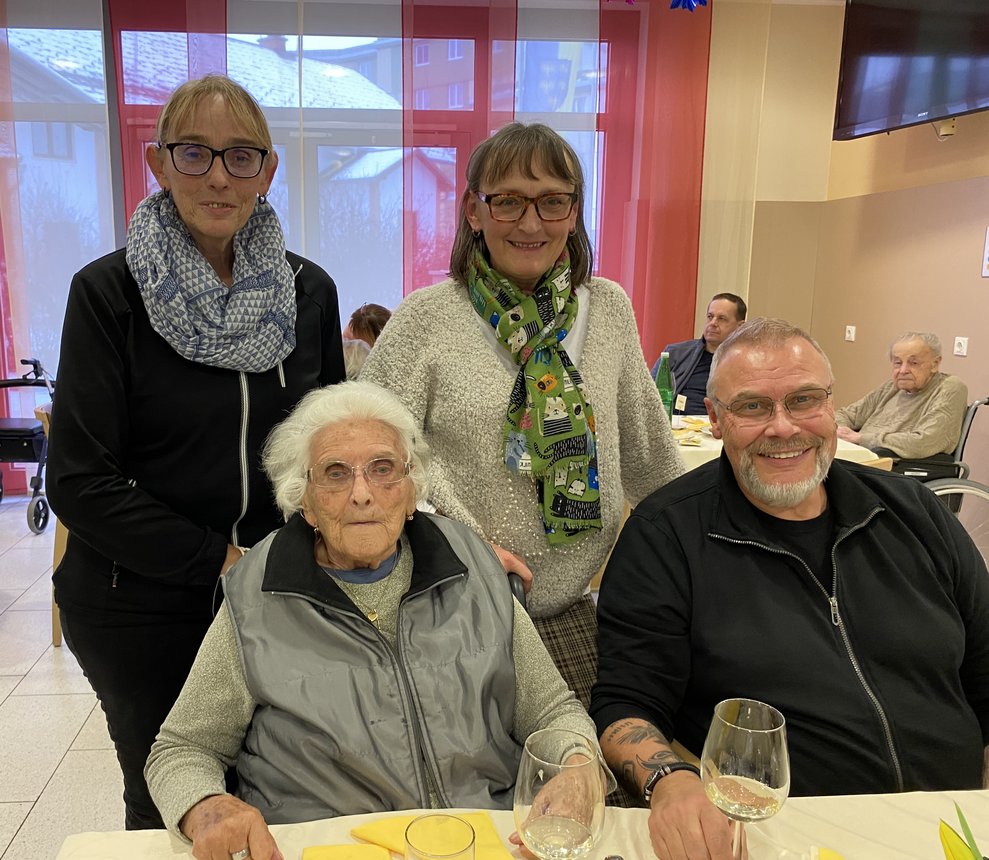...mit ihrer Familie.