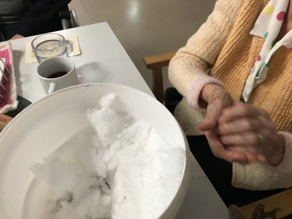 Schnee im Kübel
