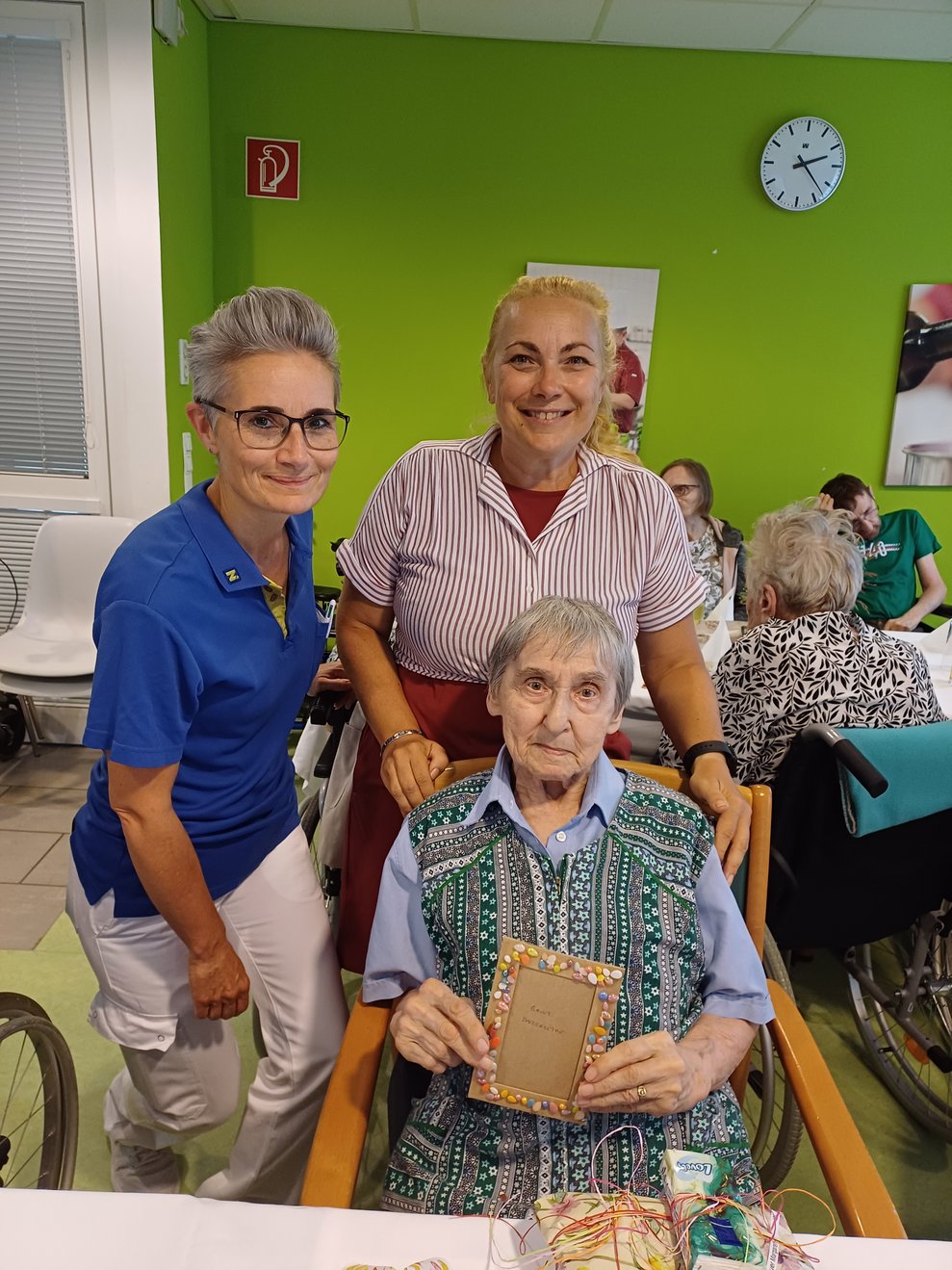 Bewohnerin hat etwas gewonnen