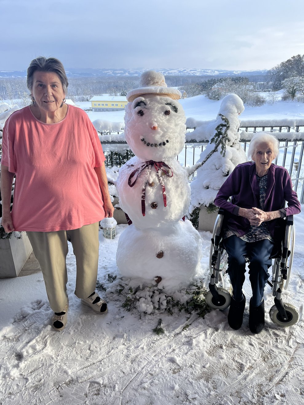 Kurzer Besuch vom Schneemann