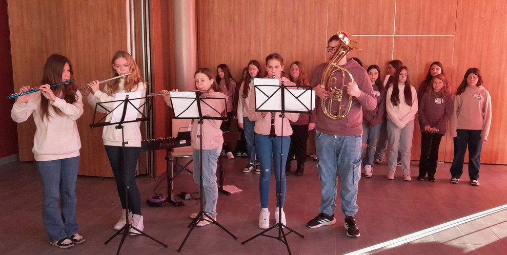 Schüler und Schülerinnen der Musikmittelschule Neunkirchen