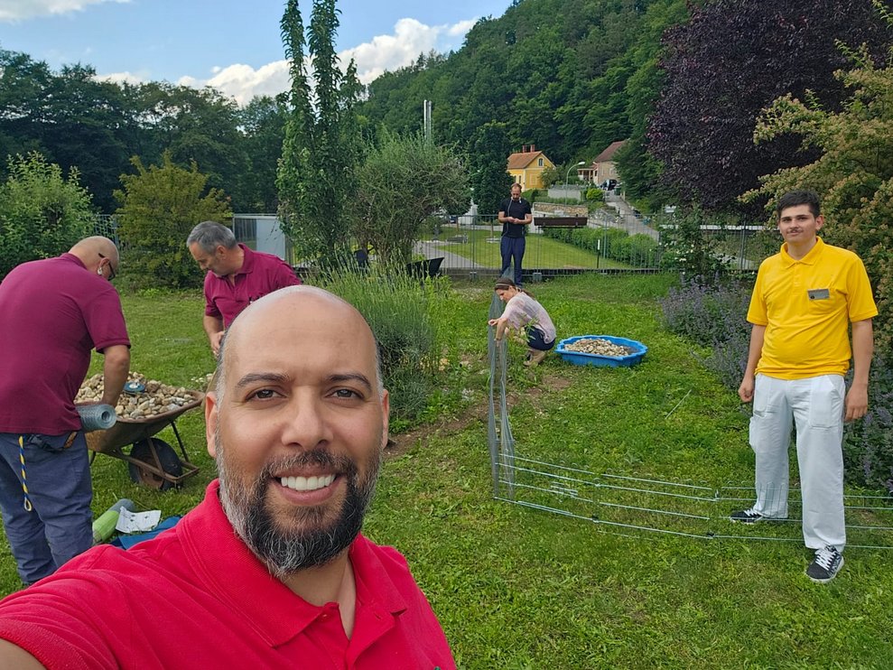 Unser PA Charaf Zekri hat offenbar nicht laut genug "Achtung, Selfie!" gerufen. 