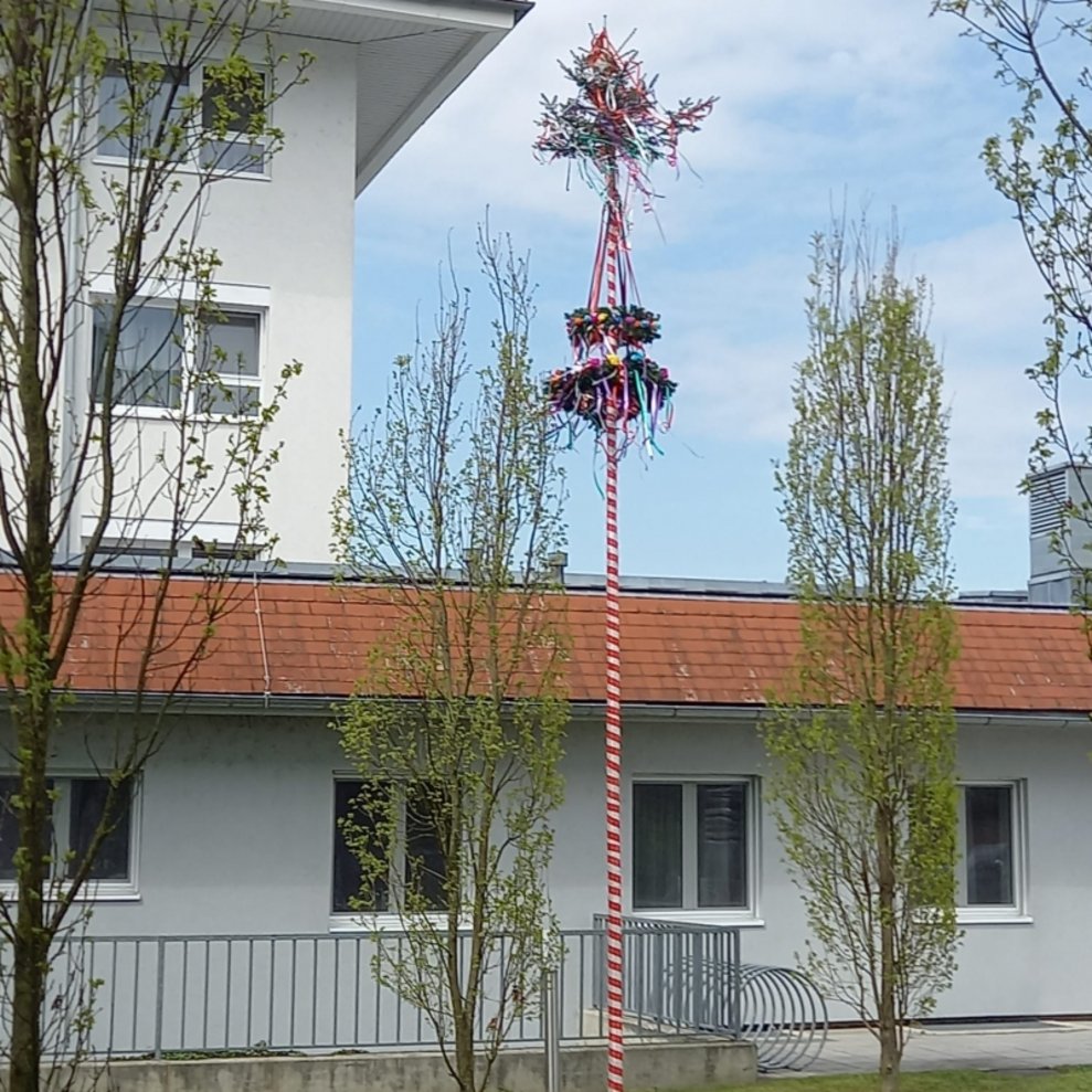 Ein Maibaum.