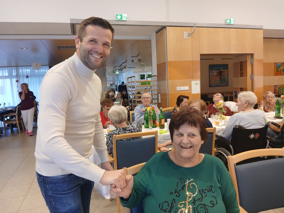 Jublarin mit Gratulant