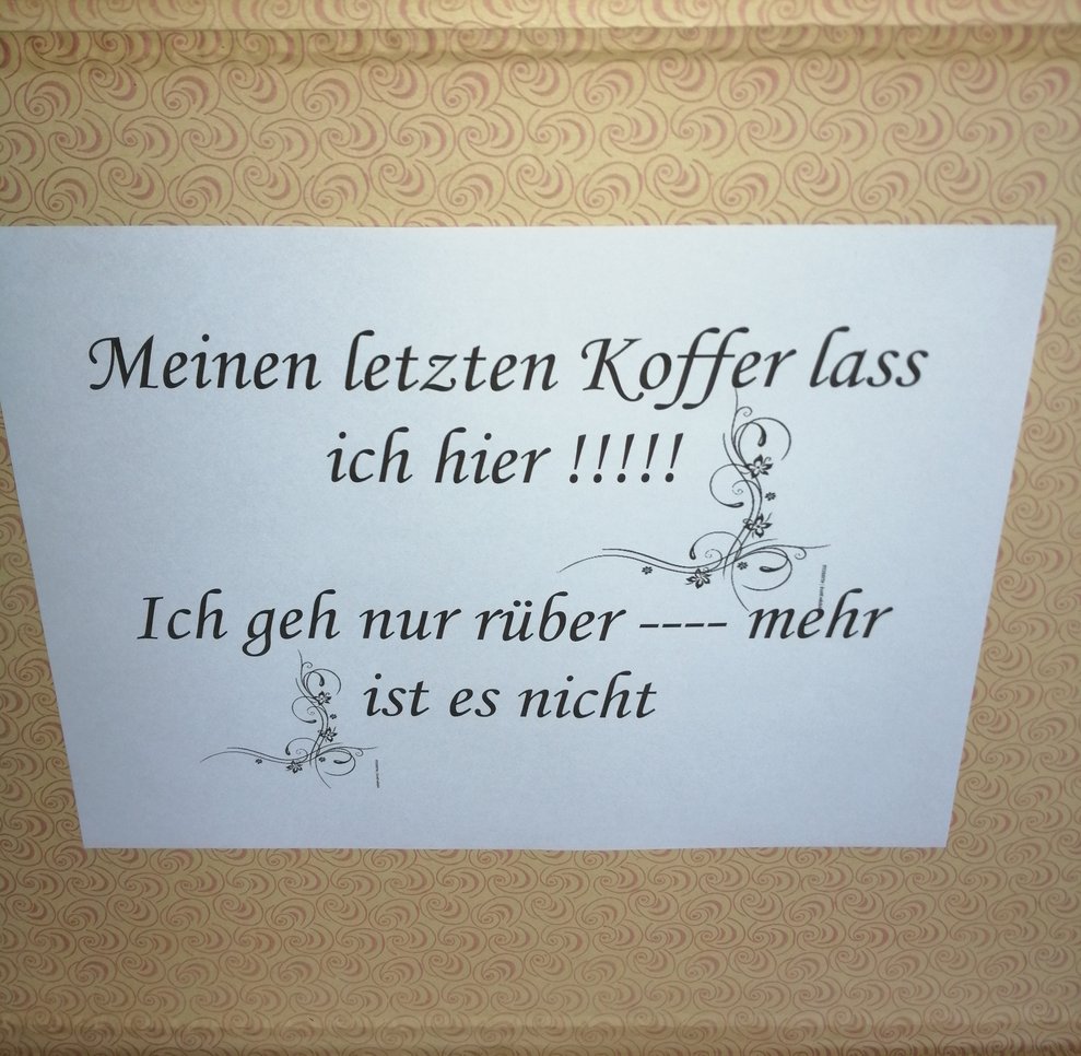 Ich geh' nur rüber, mehr ist es nicht...