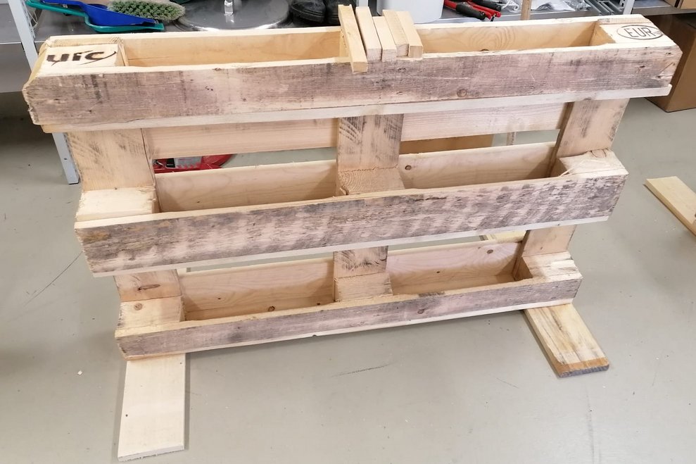 Palette vorbereitet
