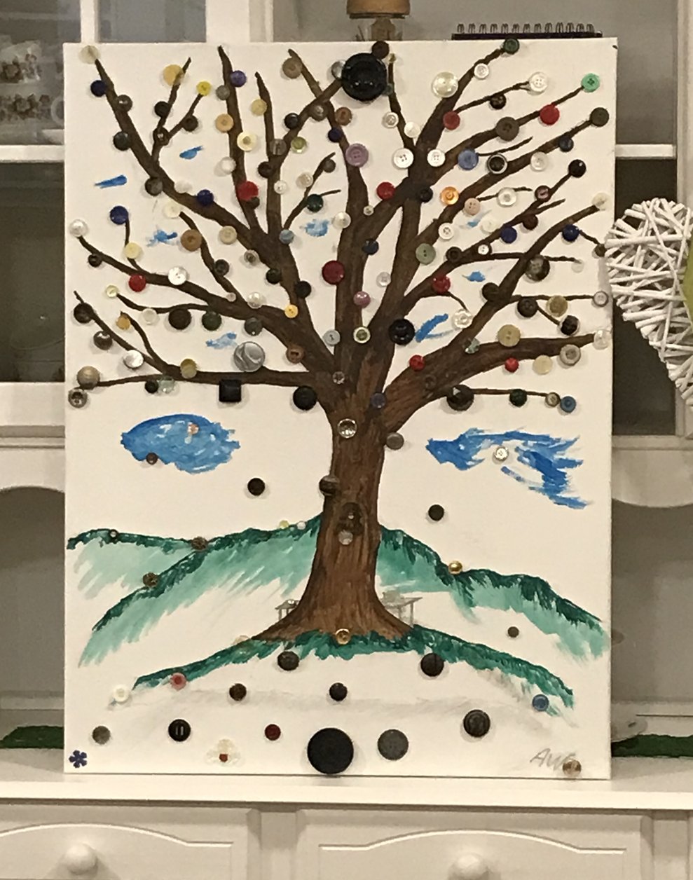 Bild vom fertigen Knopfbaum