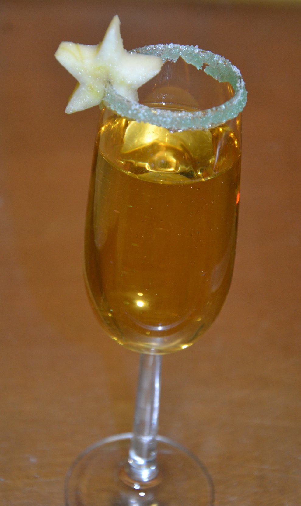 Zur Begrüßung gab es einen winterlichen Cocktail.