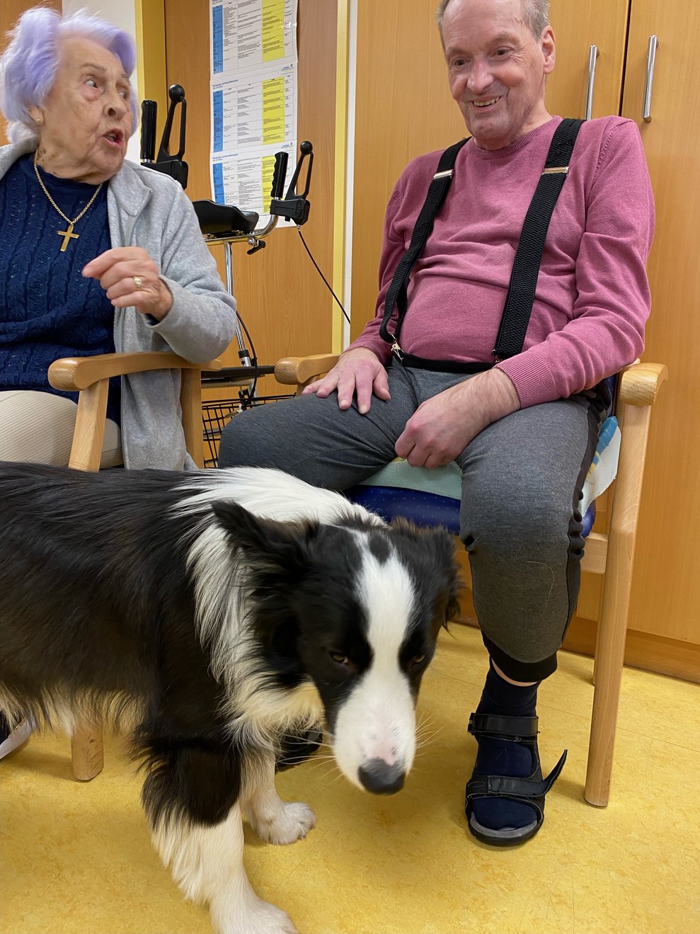 Winnie genießt die Aufmerksamkeit von Allen