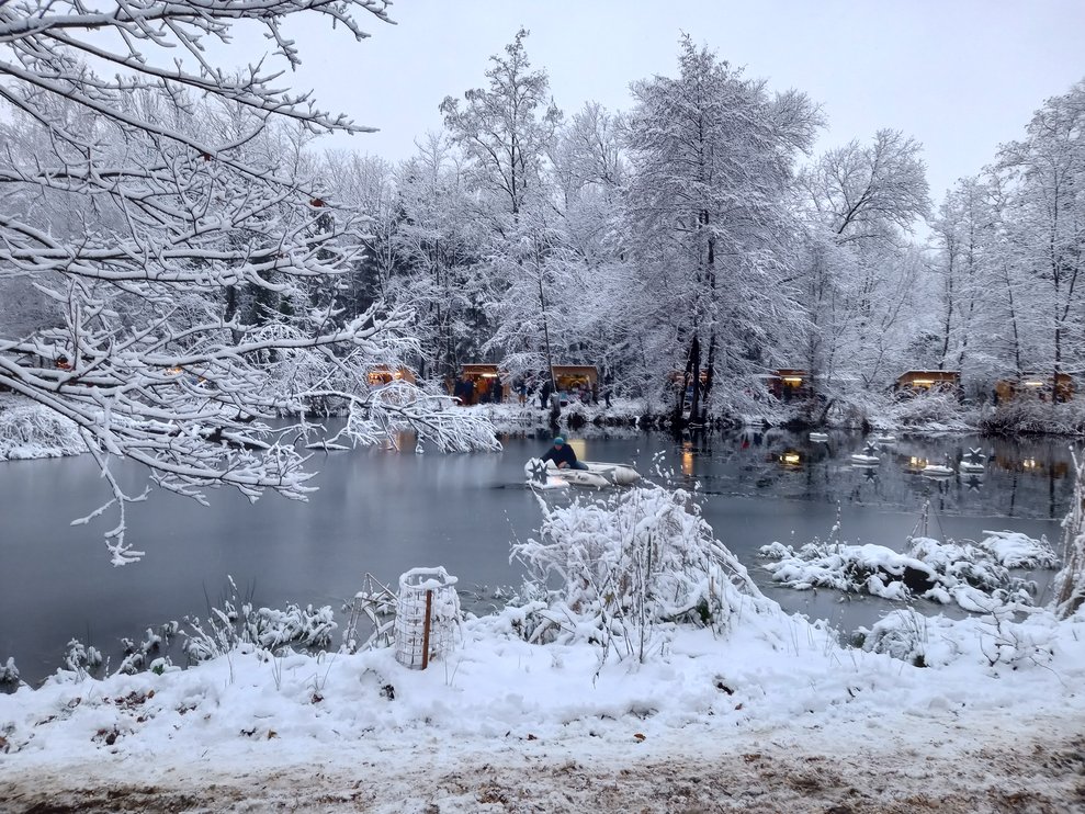 Ja, meine Lieben. Richtig erkannt! Das ist ein Foto von der "Adventmeile Seebenstein" in unserer Nachbargemeinde. Allerdings aus dem Vorjahr - mit Schnee schaut es halt noch besser aus.