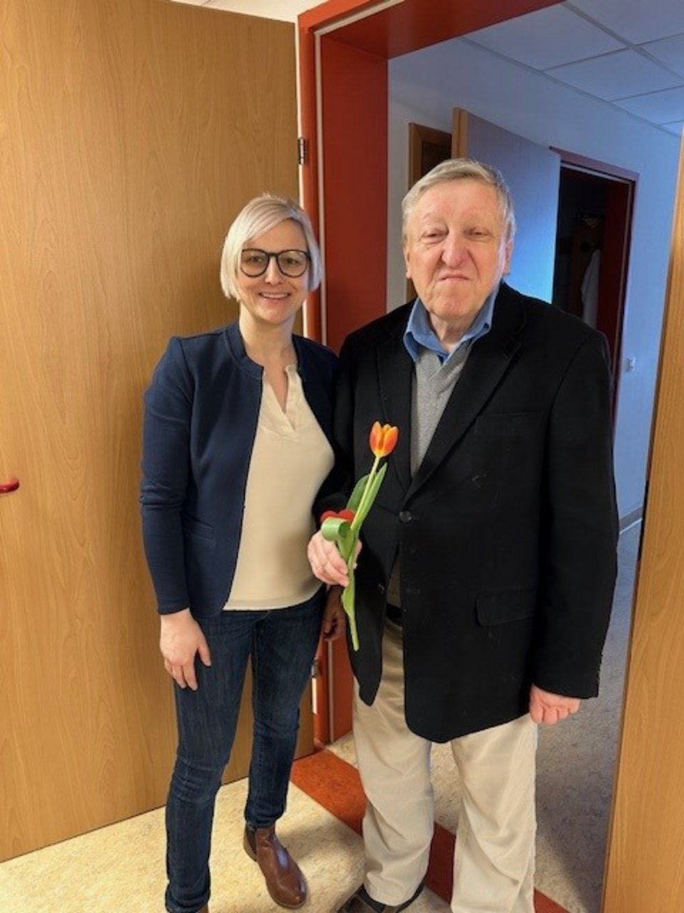 auch unsere Bewohner bekommen eine Blume