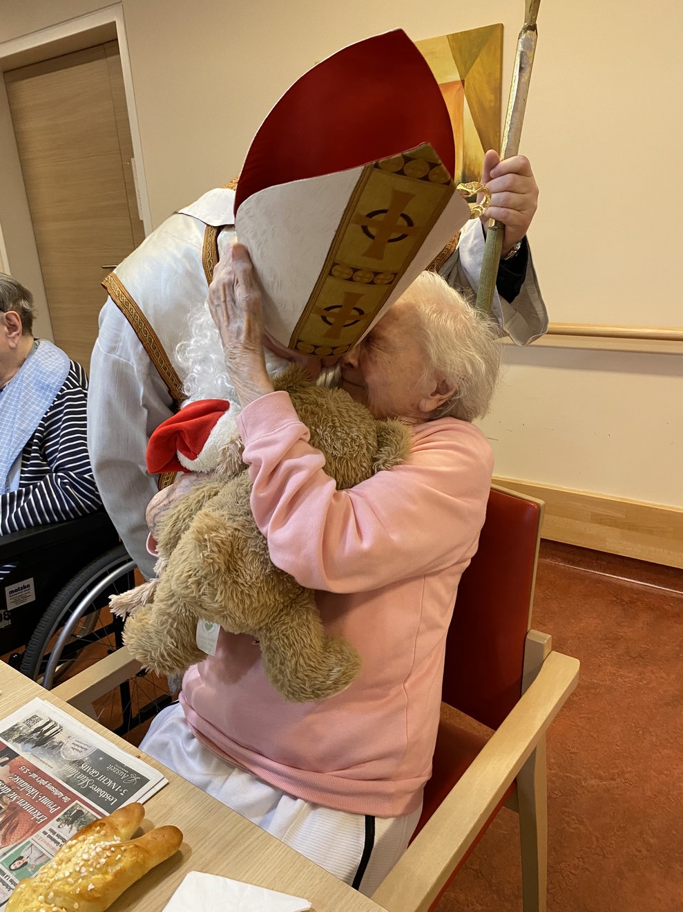 Ein Küsschen für den Nikolaus.
