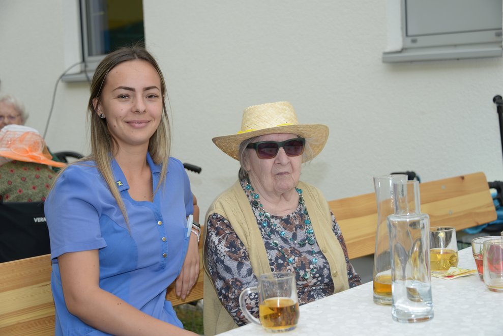 Unsere PflegemitarbeiterInnen hatten auch Spaß.
