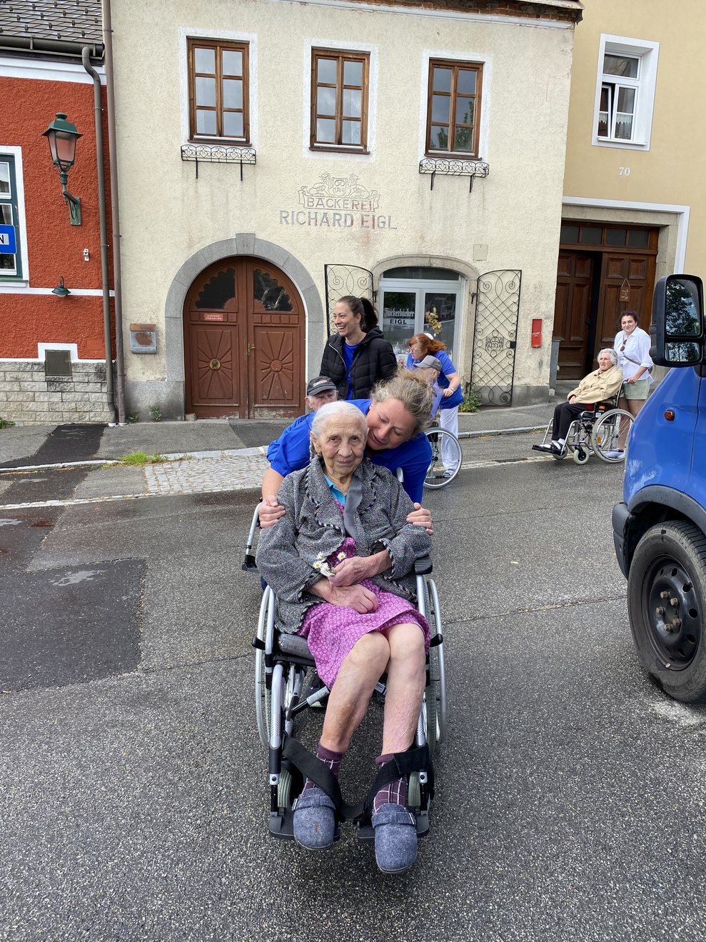 Beim Eintreffen am Stadtplatz...