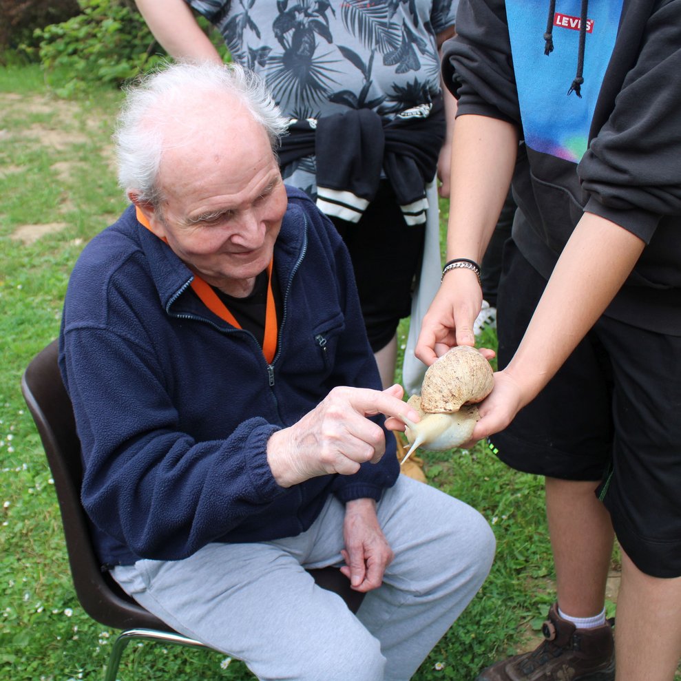 Besuch bei Huhn und Kuh