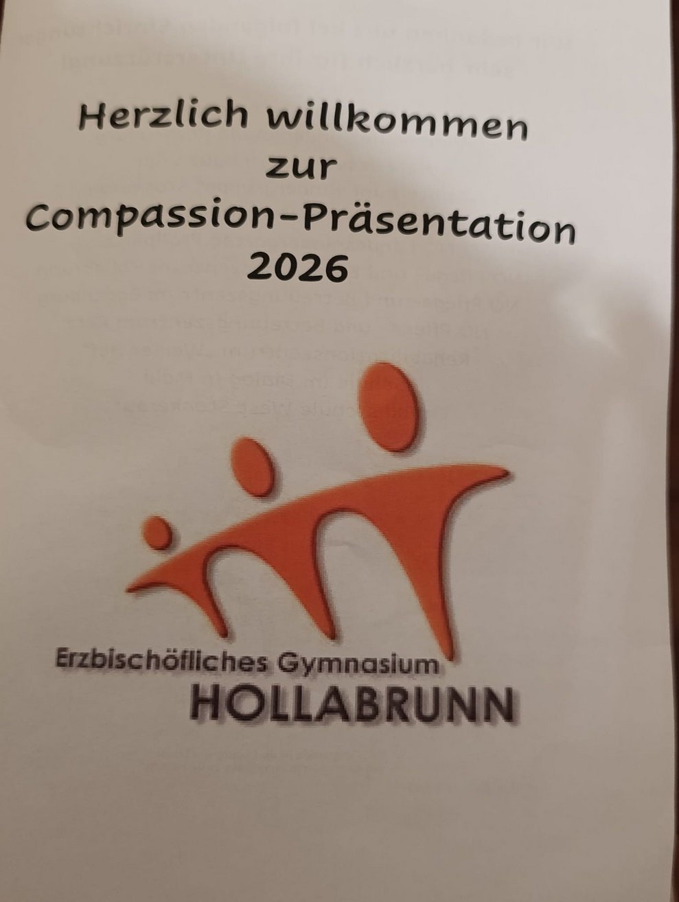 Einladungszettel zur Präsentation.