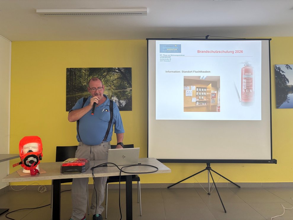 Vortrag von unserem Haustechniker und Brandschutzbeauftragten Karl Paul