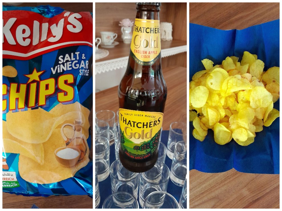 Nach soviel geballter Information über die wunderschöne Stadt London haben wir uns nun auch die vorbereiteten Snacks verdient.