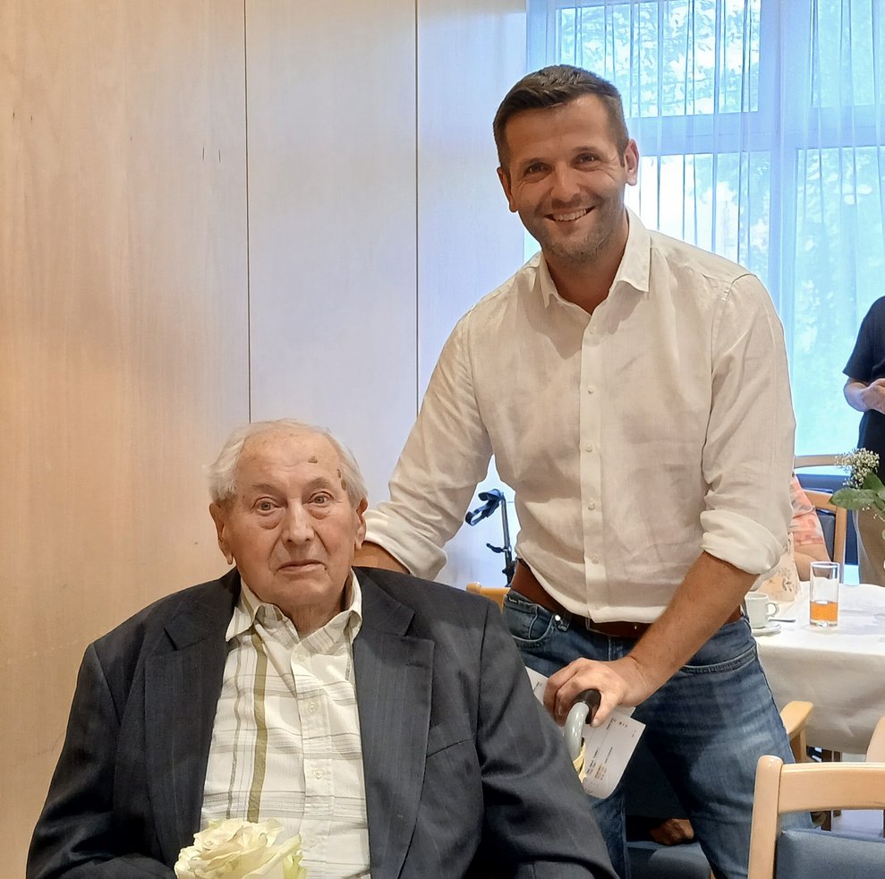 Jubilar mit Gratulant