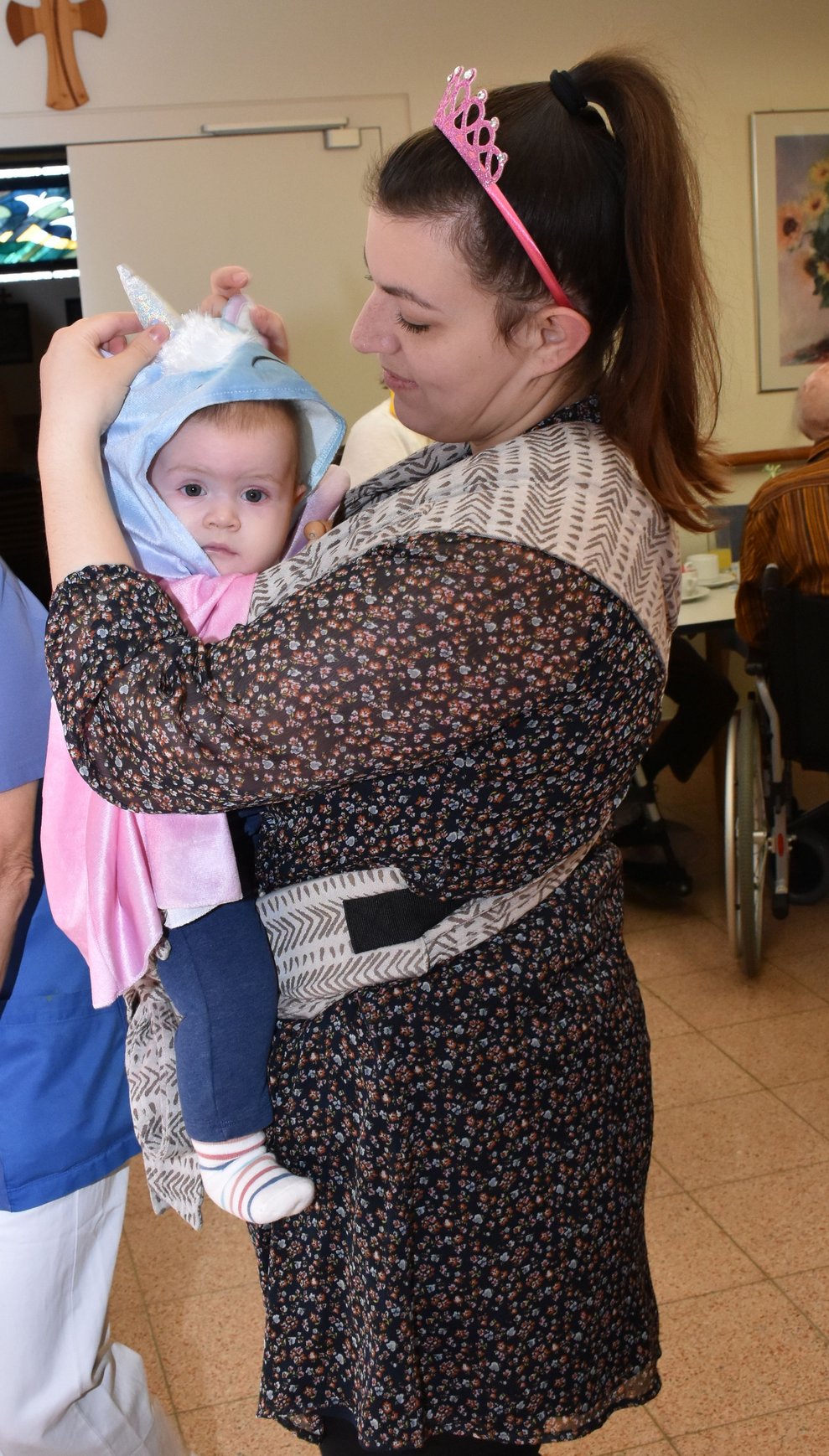 Ehrenamtsbaby ist mit ihrer Mama vor Ort.
