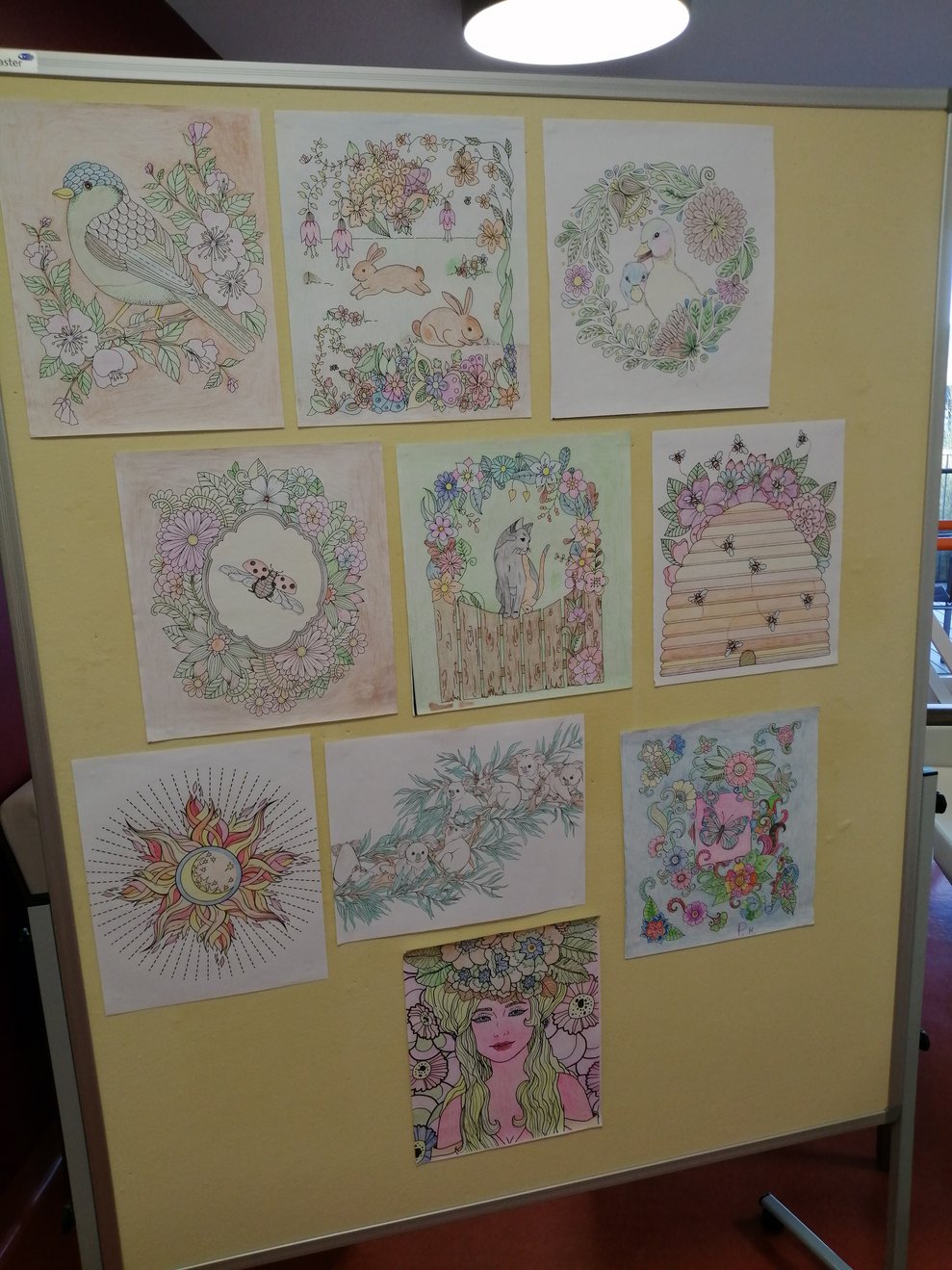 Es gehört viel Liebe zum Detail, um diese Bilder in so schönen Farben auszumalen.