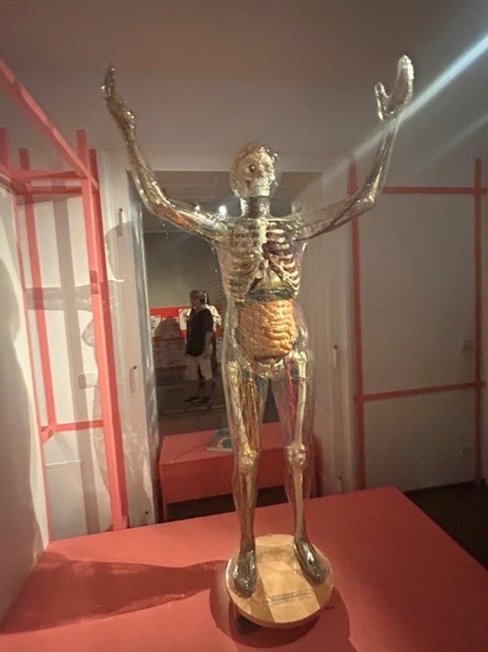 eine Menschen Skulptur in einer Ausstellung