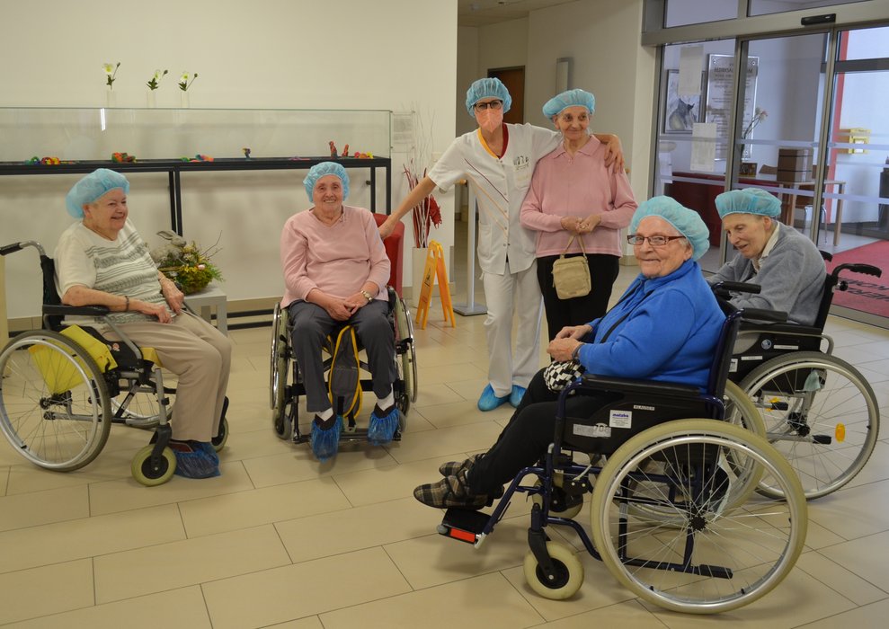Bewohnerinnen gingen zur Küche