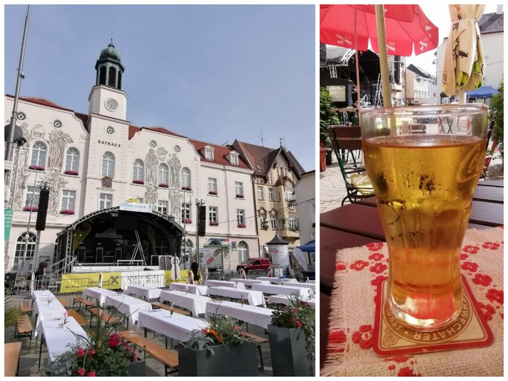 Noch ist es ziemlich ruhig am Hauptplatz von Neunkirchen.