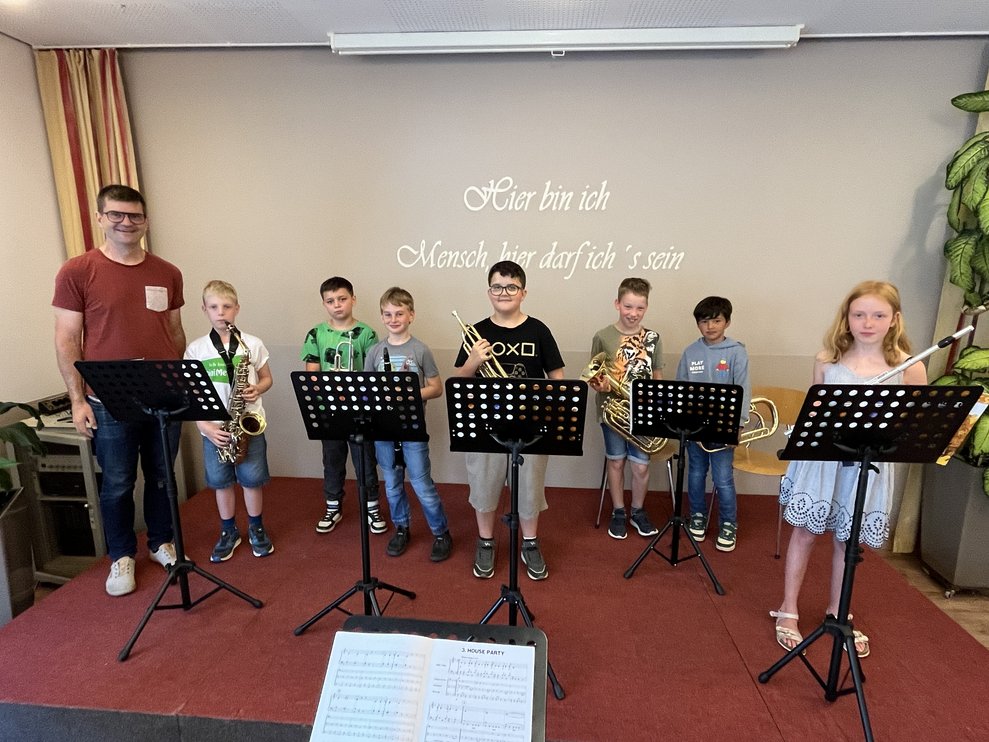 Gruppenfoto Bläserklasse.
